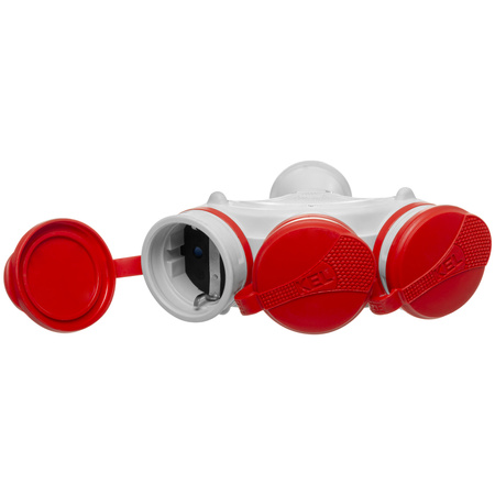 Rozgałęźnik przenośny szaro-czerwony R-X3/44S IP44 3×2P+Z 16A 250V Schuko W-01159