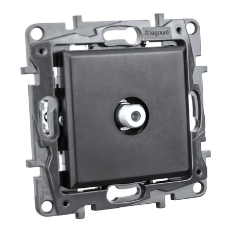 Gniazdo TV typu F czarne Niloe Step 863575