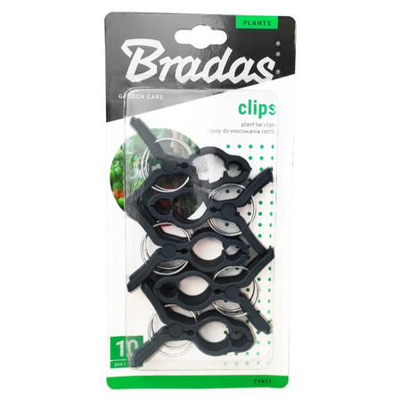 Klipsy do mocowania roślin - 1 rozmiar 10szt. Bradas TYK51.