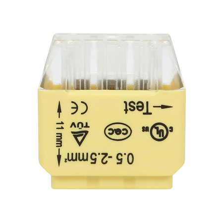 Złączka instalacyjna wciskana 6-przewodowa dwurzędowa na drut 0.75-2.5mm2 IEC 300V/24A 10 szt. OR-SZ-8004/6/10