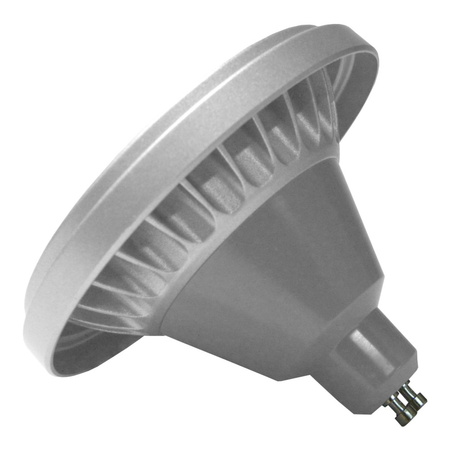 Żarówka LED 12W 850lm GU10 ES111 ciepły biały z srebrnym aluminiowym radiatorem z mleczną szybką GTV LD-ES11120-30