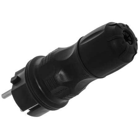 Wtyczka rozbieralna prosta WT-54 IP54 2P+Z 16A 250V Uni-Schuko czarna W-97446