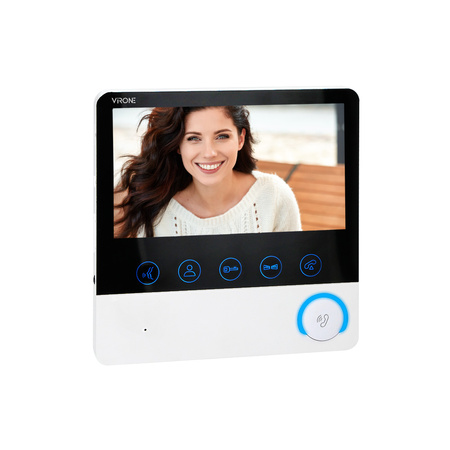 Bezsłuchawkowy zestaw wideo domofonowy CETI. monitor 7" z kartą pamięci TF. czytnikiem kart i breloków. IP44 VDP-60