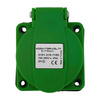 Gniazdo tablicowe 16A 250V IP54 SCHUKO Typ F zielone TP Electric 3101-310-1100