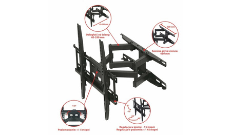 Uchwyt do telewizora 23-60" LED/LCD 45kg pion/poziom UX150 UX-150