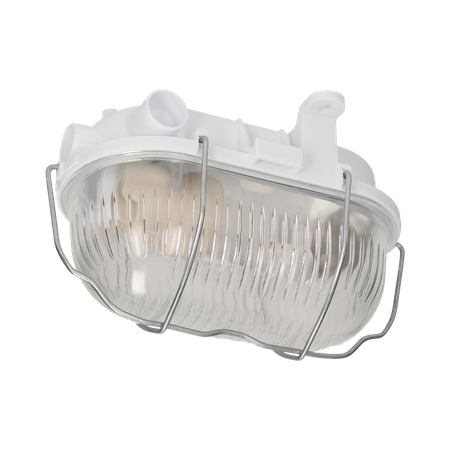 OVAL 60 7040T/R. oprawa oświetleniowa. 60W. E27. IP54. klosz szklany. stalowa osłona A1130