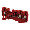 Złączka szynowa 4mm2 1P 3-przewodowa zacisk push-in czerwona DS4-TW-01P-16-00A(H)