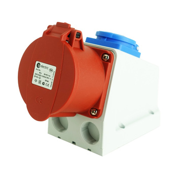 Gniazdo ścienne Combo 5-biegunowe CEE 16A IP44 Schuko 230V 3105-600-1600