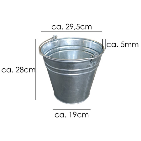 Wiadro ogrodniczo-budowlane ocynkowane 12l BRADAS J5320