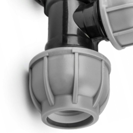 Trójnik do rur PE 50 / 25 / 50 mm PN10 BRADAS DSRA10T5025