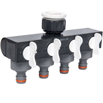 Rozdzielacz 4-drożny z zaworami na kran 1" z redukcją na 3/4" BRADAS WL-3033K