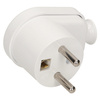 Wtyczka kątowa 2P+Z. biała WT-16/BIAŁY