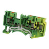 Złączka szynowa 4mm2 1P 3-przewodowa zacisk push-in żółto-zielona PE DS4-TW-PE-01P-1C-00A