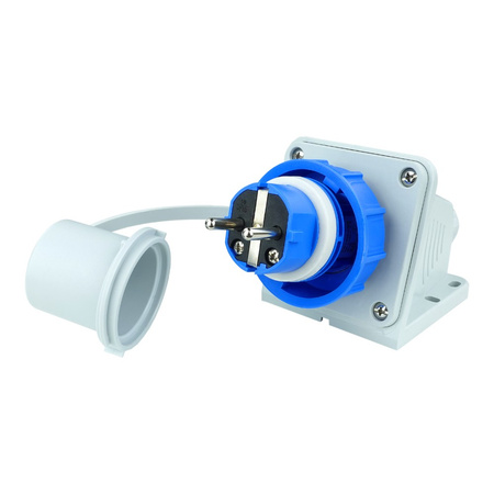 Wtyczka naścienna 16A 2P+Z 230V IP68 hermetyczna Schuko 3101-405-0900
