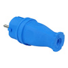 Wtyczka gumowa prosta 16A 230V niebieska Schuko 3101-301-0900