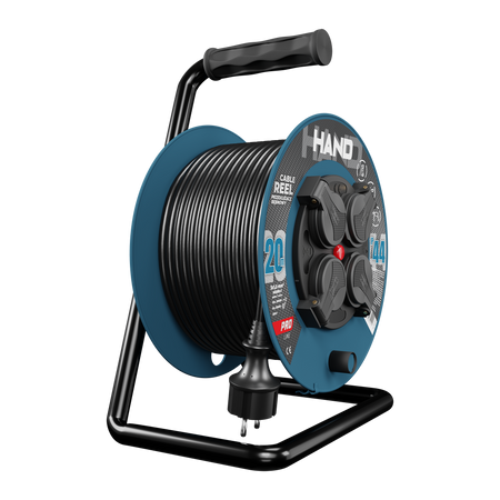 Przedłużacz bębnowy HAND PRO 20m 4x Gniazda 230V IP44 H05RN-F 3x1,5 mm² W-96304