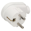 Wtyczka kątowa 2P+Z z podświetleniem. biała WT-16US/BIAŁY