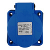 Gniazdo tablicowe 230V/16A IP54 gniazdo z bolcem uziemiającym niebieskie Typ E TpE 3101-326-0900