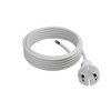 Przewód przyłączeniowy 5m z wtyczką prostą TYP E 230V 16A 2×1 mm² H05VV-F PP-21 biały W-98343