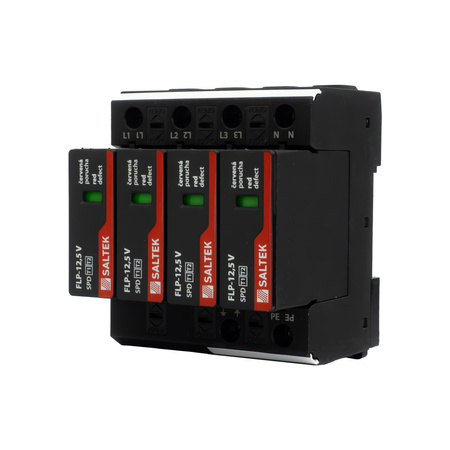 Ogranicznik przepięć typ 1 12.5kA FLP-12,5 V/4 do 350V DC szyna DIN ochronnik przepięciowy dla niskiego napięcia A03429