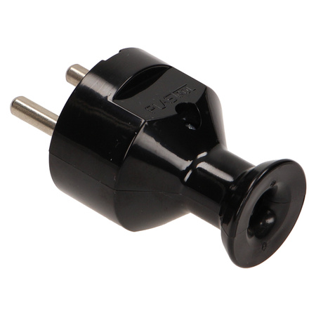 Wtyczka prosta 2P+Z. czarna WT-31/CZARNY