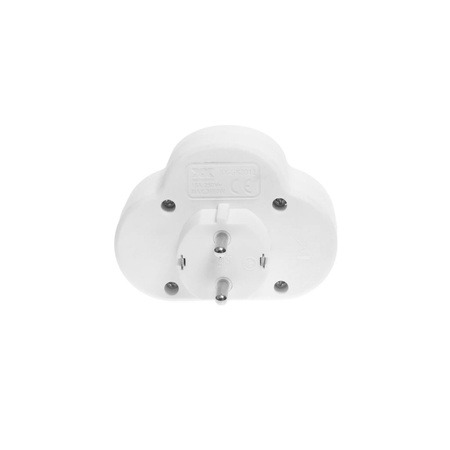 Rozgałęźnik wtyczkowy z dwoma gniazdami 230V Schuko i wyłącznikiem W-32000