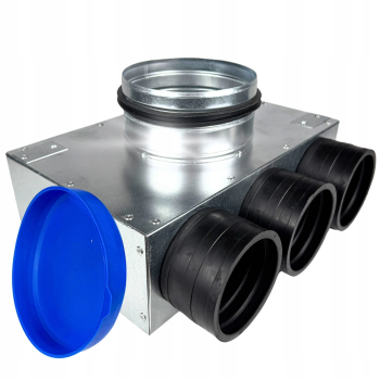 Skrzynka rozdzielcza rozdzielacz rurowy wentylacyjny fi 125 3x75 mm E-KSR-3X75/125-OC-K