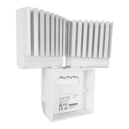 Podwójny Reflektor LED 2x10W z czujnikiem ruchu IP55 4000K THELEDA S20 WH TH-N TH-1020923