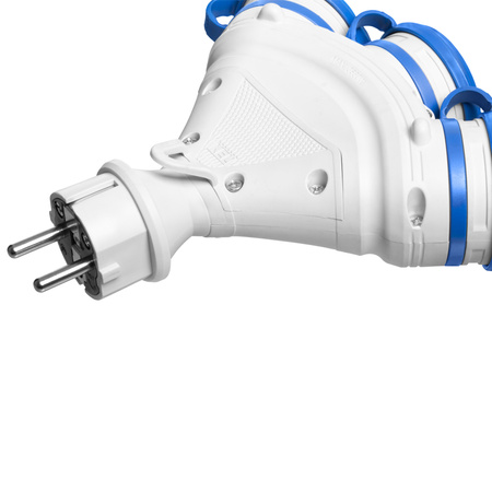 Rozgałęźnik przenośny szaro-niebieski R-X3/44S IP44 3×2P+Z 16A 250V Schuko W-01161