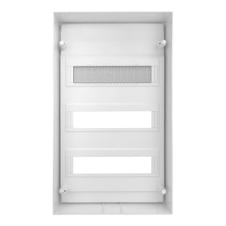 Rozdzielnica modułowa natynkowa 3x12 zabezpieczona 14xMCB 2xRCCB VDE ogranicznik okablowana skrzynka elektryczna Hager 515x305x96,5mm zaciski rozgałęźne L1, L2, L3, N, PE Doktorvolt DV-6333-NT