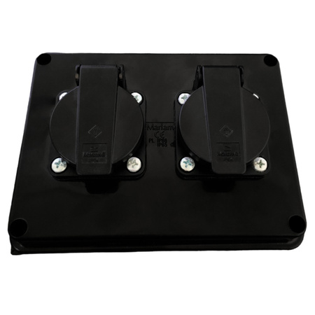 Puszka hermetyczna z gniazdami 230V Schuko IP54 Marlanvil 6.82105