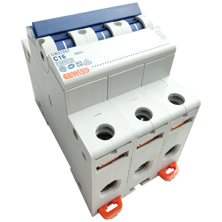 Wyłącznik nadprądowy C16A 3p 10kA VDE PR63 GEWISS GW92667