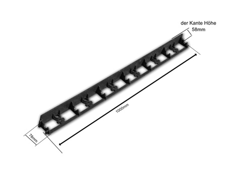 Obrzeże ogrodowe 58/1000mm TYP2 RIM-BORD-58 1m BLACK Bradas 0568