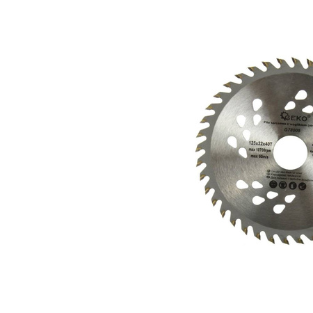 Piła tarczowa do drewna 125x22x40T G78005