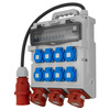 Rozdzielnica budowlana 2x16A 32A CEE 8x230V erbetka z kablem zabezpieczona Doktorvolt TR-S/FI DV-5022-D