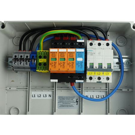 Rozdzielnica fotowoltaiczna solarna AC 1x Weidmuller T1/T2 1x Siemens B16 3P Doktorvolt DV-7884-FOT