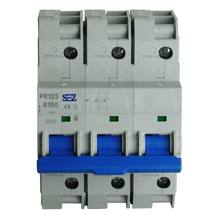 Wyłącznik nadprądowy B100A 3p 10kA PR123 SEZ 0099179