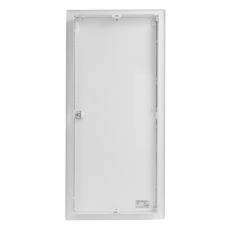 Rozdzielnica modułowa podtynkowa 4x12 zabezpieczona 14xMCB 2xRCCB VDE ogranicznik przepięć Saltek okablowana skrzynka elektryczna Hager 755,50 x348x98mm zaciski rozgałęźne L1, L2, L3, N, PE Doktorvolt DV-6258-PT