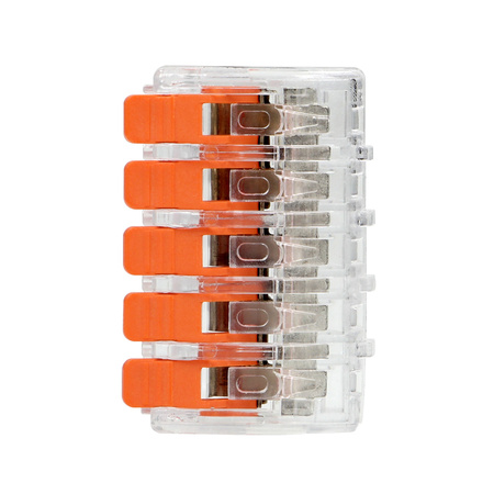 Złączka instalacyjna zaciskowa 5-przewodowa na dowolny przewód 0.2-4mm2 IEC 450V/32A 10 szt. OR-SZ-8005/5/10