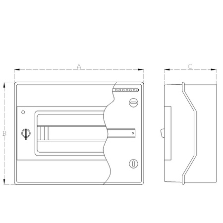RH-6 Rozdzielnica hermetyczna natynk rozdzielnia 6modułowa IP65 VDE E-P 36.6