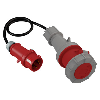 Adapter 1m z wtyczki CEE 400V/32A/5P na gniazdo siłowe 400V/63A/5P DV-2797-32-A-63