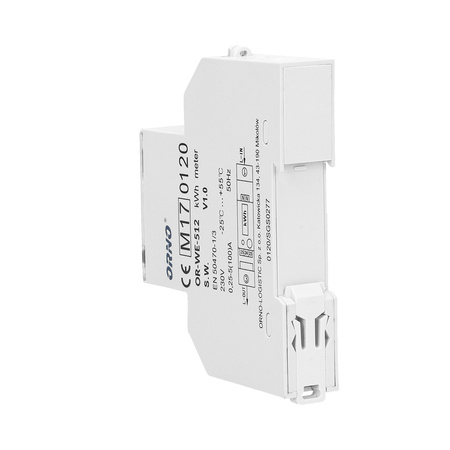 1-fazowy licznik energii elektrycznej. 100A. MID. 1 moduł. DIN TH-35mm OR-WE-512
