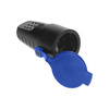Gniazdo gumowe proste IP44 z uziemieniem. czarne. wersja schuko OR-AE-1314(GS)