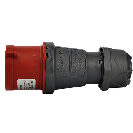 Wtyczka przenośna CEE 4P 32A VDE IP44 400V TP-Electric 3126-301-1601