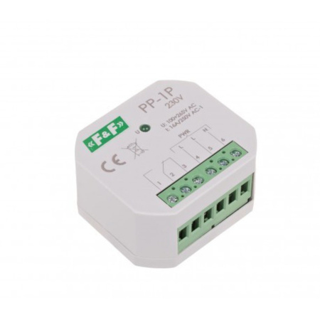 Przekaźnik elektromagnetyczny do puszki zielona lampka F&F PP-1P-230V