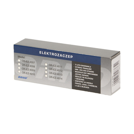 Elektrozaczep asymetryczny z blokadą. lewy OR-EZ-4009