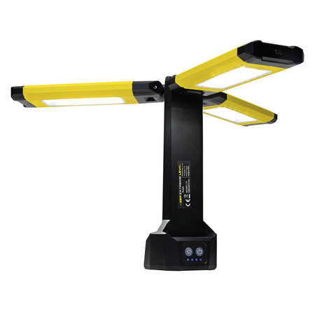 Lampa warsztatowa potrójna 5V IP54 LW-3AS na regulowanym statywie W-96326