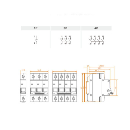 GACIA Rozłącznik izolacyjny DL 4P 63A