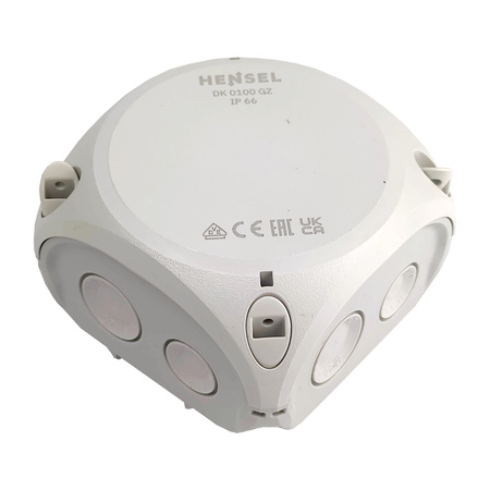 Puszka odgałęźna Hensel 84x84x55mm obudowa elektroinstalacyjna IP66 szara DK 0100 GZ