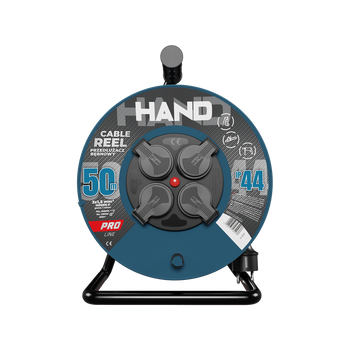 Przedłużacz bębnowy HAND PRO 50m 4x Gniazda 230V IP44 H05RN-F 3x1,5 mm² W-96307